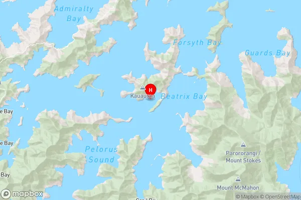 Kauauroa Bay,Marlborough Region Map