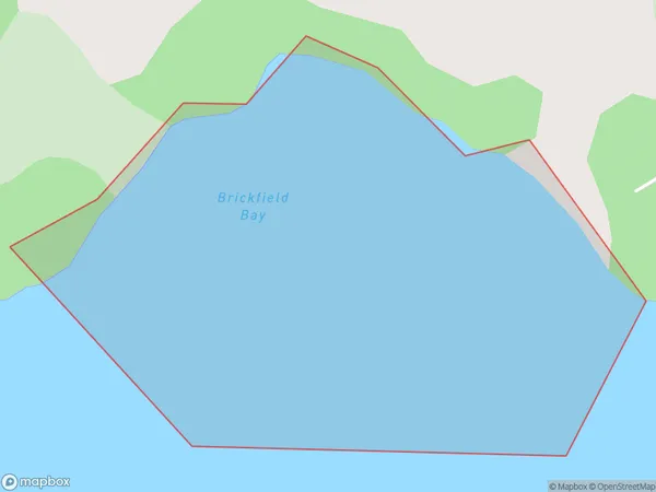 Brickfield Bay, Waikato Polygon Area Map