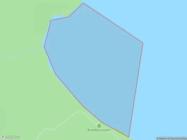 Brod Bay, Southland Polygon Area Map