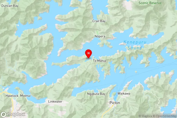 Broughton Bay,Marlborough Region Map