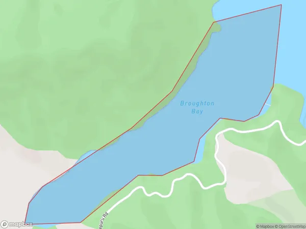 Broughton Bay, Marlborough Polygon Area Map