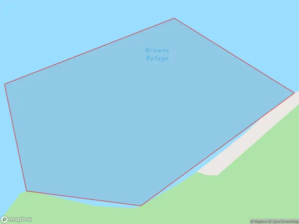 Browns Refuge, West Coast Polygon Area Map