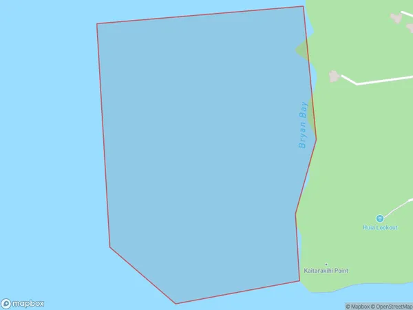 Bryan Bay, Auckland Polygon Area Map