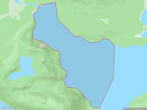 Calm Bay, Southland Polygon Area Map