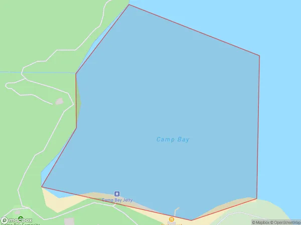 Camp Bay, Marlborough Polygon Area Map