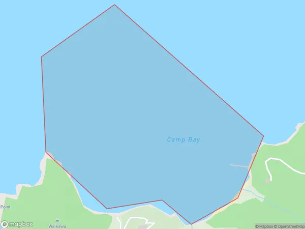 Camp Bay, Marlborough Polygon Area Map