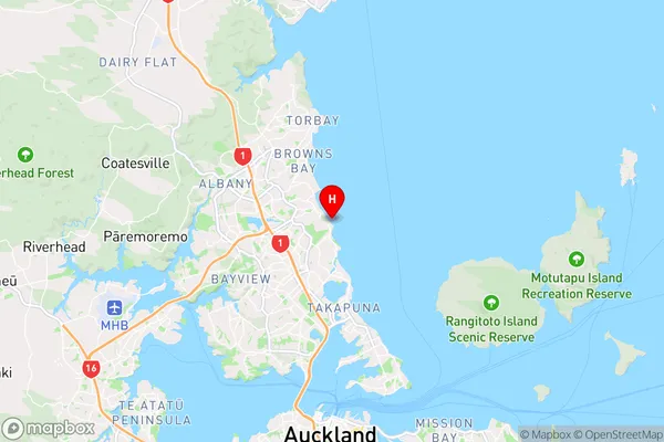 Campbells Bay,Auckland Region Map