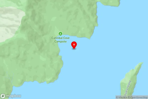 Cannibal Cove,Marlborough Area Map