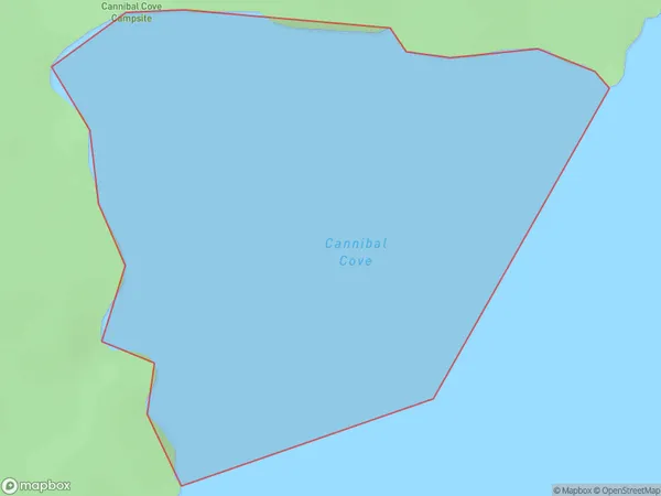 Cannibal Cove, Marlborough Polygon Area Map