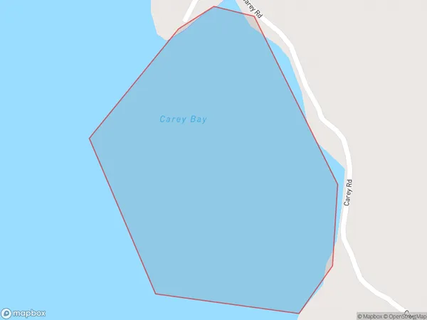 Carey Bay, Waikato Polygon Area Map