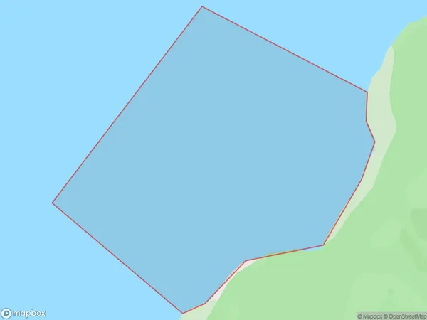 Cascade Bay, Otago Polygon Area Map