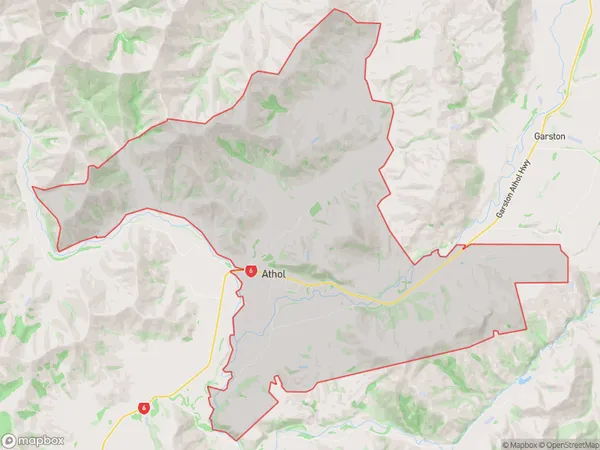 Athol, Southland Polygon Area Map