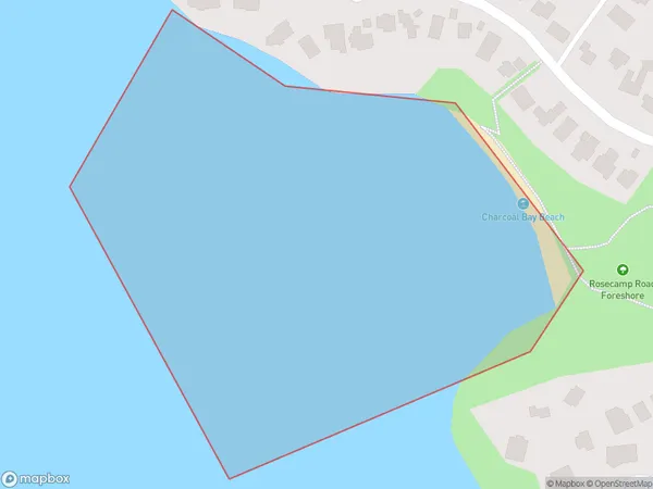 Charcoal Bay, Auckland Polygon Area Map