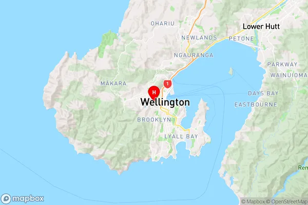 Kelburn,Wellington Region Map