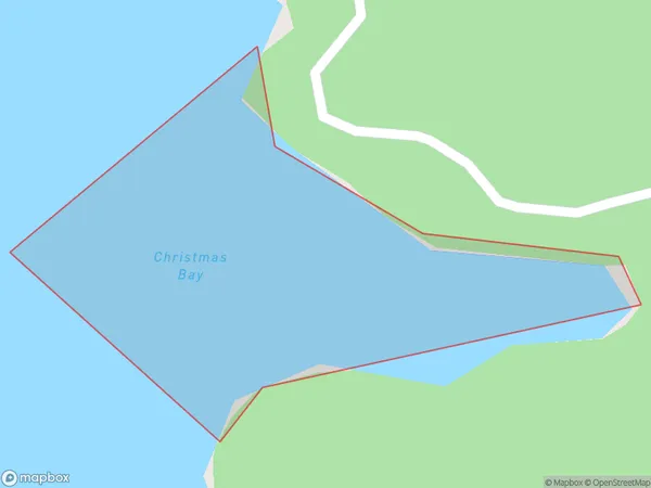 Christmas Bay, West Coast Polygon Area Map