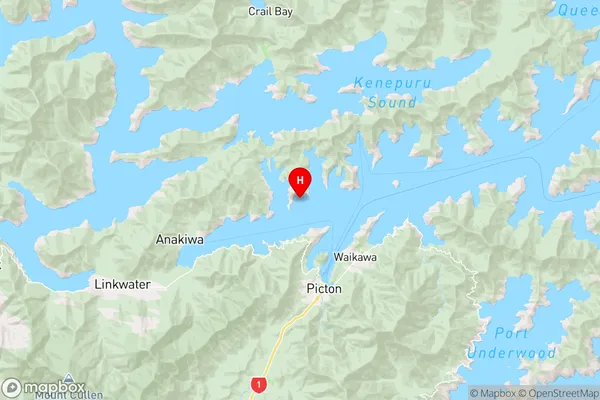 Christys Bay,Marlborough Region Map