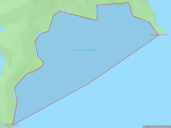 Christys Bay, Marlborough Polygon Area Map