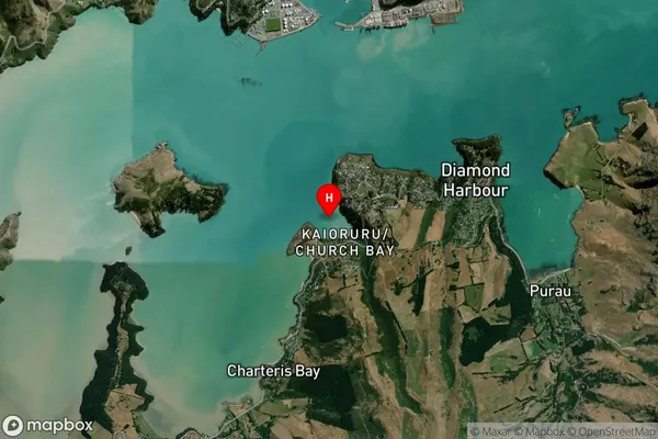 Kaioruru / Church Bay,Canterbury Satellite Map