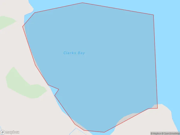 Clarks Bay, Northland Polygon Area Map