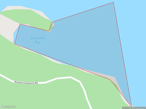 Clematis Bay, West Coast Polygon Area Map