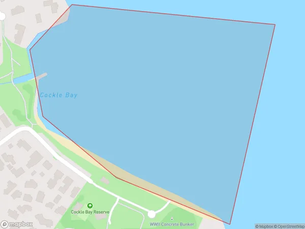 Cockle Bay, Auckland Polygon Area Map