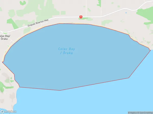 Colac Bay/Oraka, Otago Polygon Area Map