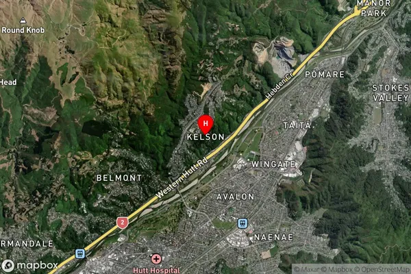 Kelson,Wellington Satellite Map