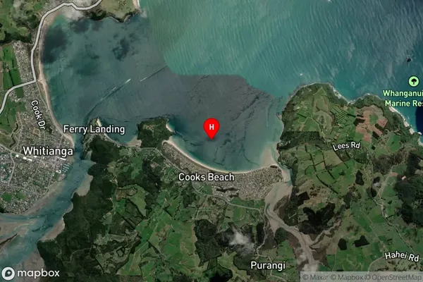 Cooks Bay,Waikato Satellite Map