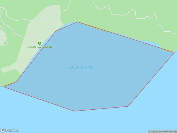 Coquille Bay, Tasman Polygon Area Map