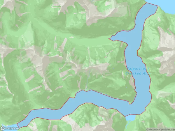 Crooked Arm, Otago Polygon Area Map