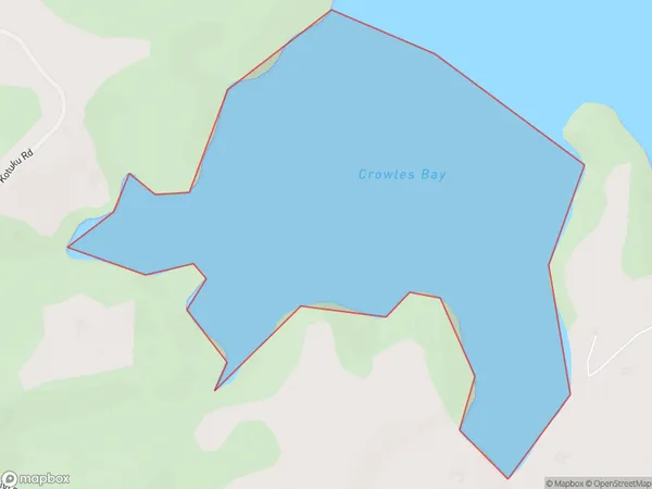 Crowles Bay, Northland Polygon Area Map