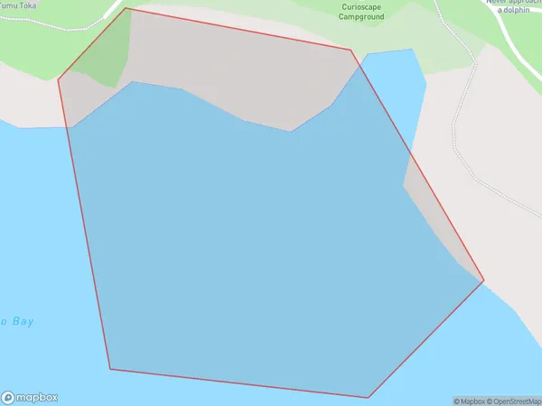 Curio Bay, Otago Polygon Area Map