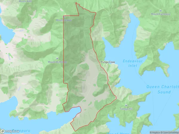 Kenepuru Head, Marlborough Polygon Area Map