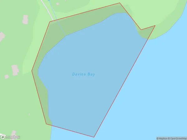 Davies Bay, Auckland Polygon Area Map