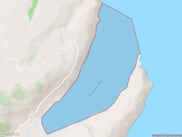 Decanter Bay, Canterbury Polygon Area Map