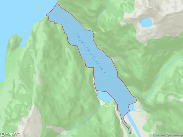 Deep Cove, Southland Polygon Area Map