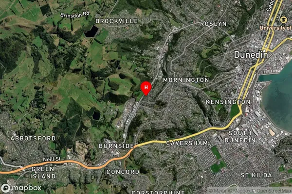 Kenmure,Otago Satellite Map