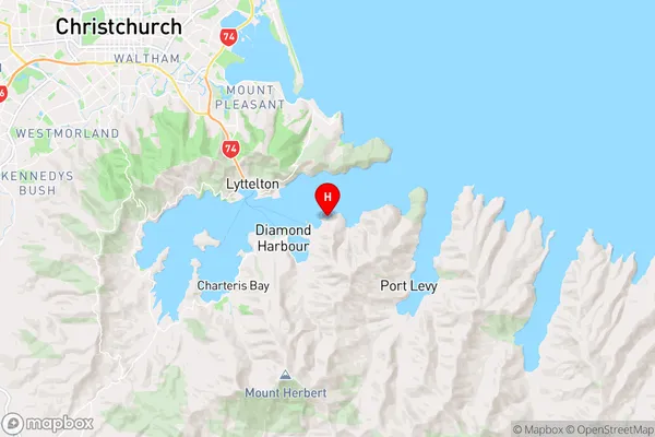 Deep Gully Bay,Canterbury Region Map