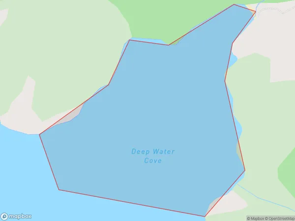 Deep Water Cove, Northland Polygon Area Map