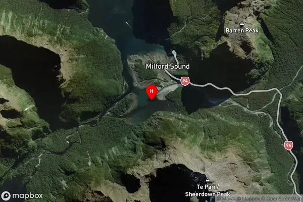 Deepwater Basin,Southland Satellite Map