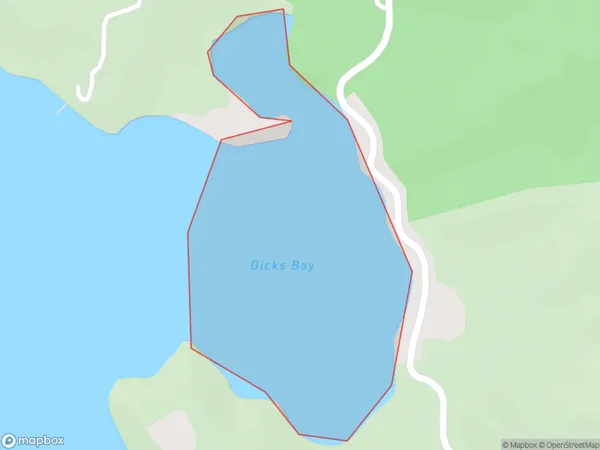 Dicks Bay, Northland Polygon Area Map