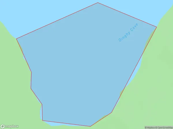 Dinghy Cove, Southland Polygon Area Map