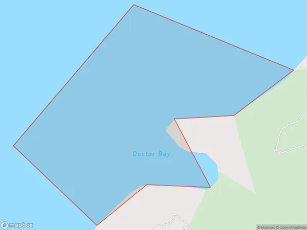 Doctor Bay, West Coast Polygon Area Map