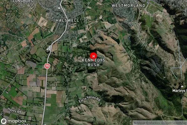 Kennedys Bush,Canterbury Satellite Map