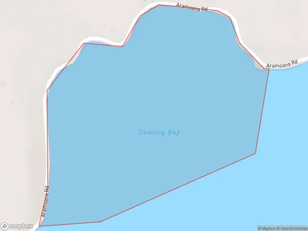 Dowling Bay, Otago Polygon Area Map