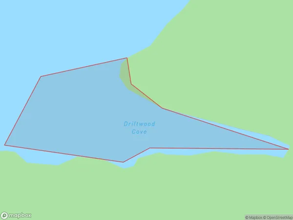 Driftwood Cove, Southland Polygon Area Map