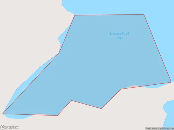 Ducksfoot Bay, Canterbury Polygon Area Map