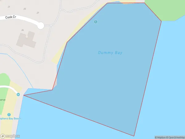 Dummy Bay, Tasman Polygon Area Map