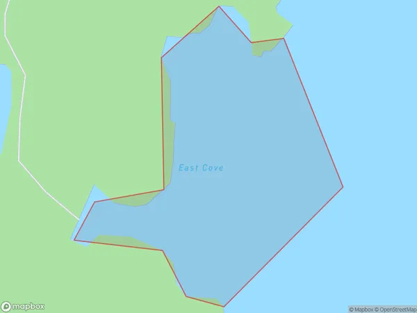 East Cove, Southland Polygon Area Map