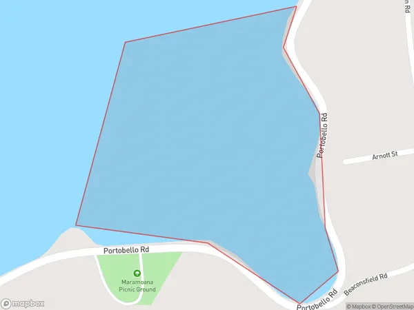 Edwards Bay, Otago Polygon Area Map